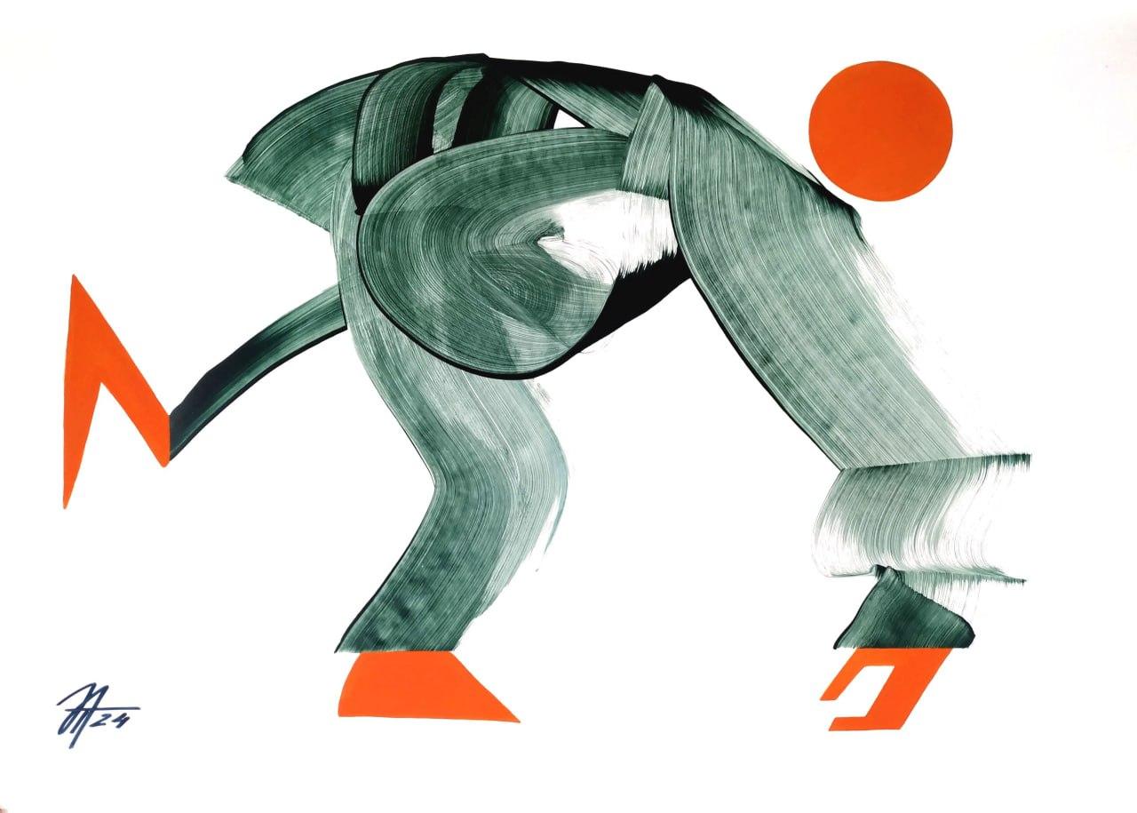 series "Non-standard configurations", 70x50 cm, acrylic on cardboard
