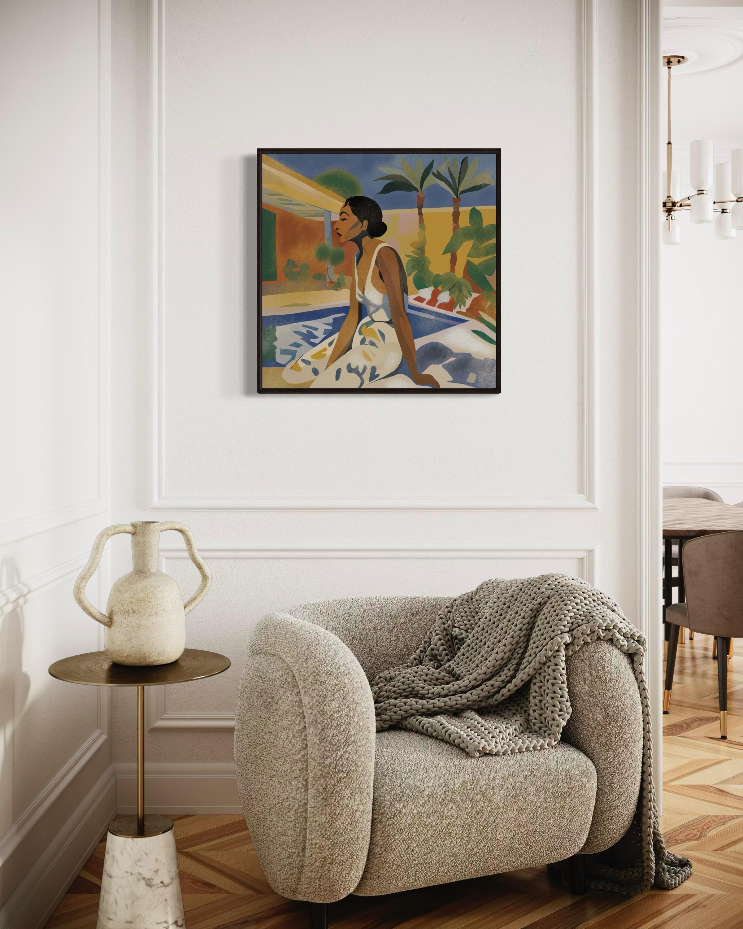 Sommerzeit, 70x70cm, Druck auf Leinwand. Auflage 20 Teile. im Angebot 2