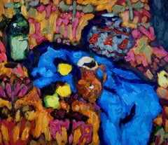 Farbig  Stillleben mit, 95x110 cm, Öl auf Leinwand