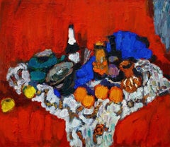 Farbig  Stillleben mit, 95x110 cm, Öl auf Leinwand