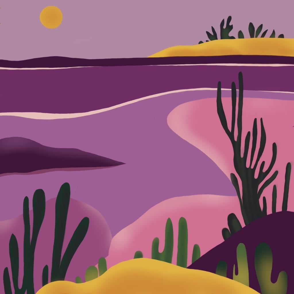 Nina Tsoriti Still-Life Print - Seascape , 70x70cm, print on canvas.Edition 20 pcs.