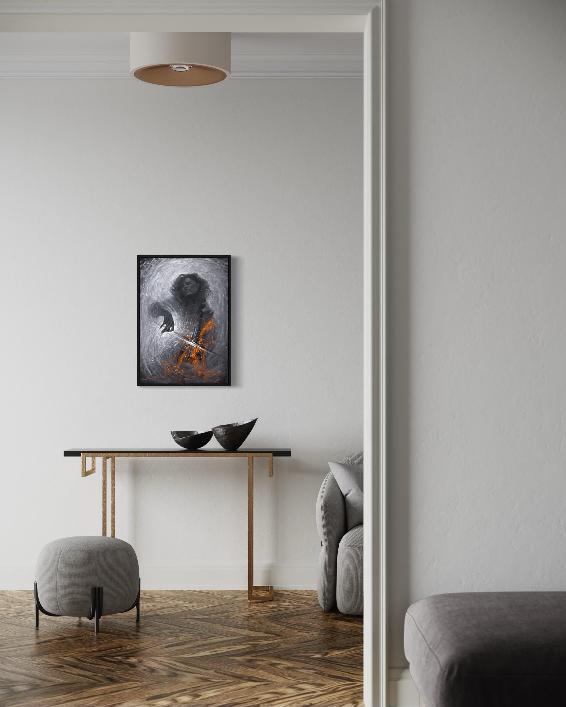 CELLIST, 100x70 cm, Tempera/Papier, CELLIST im Angebot 4