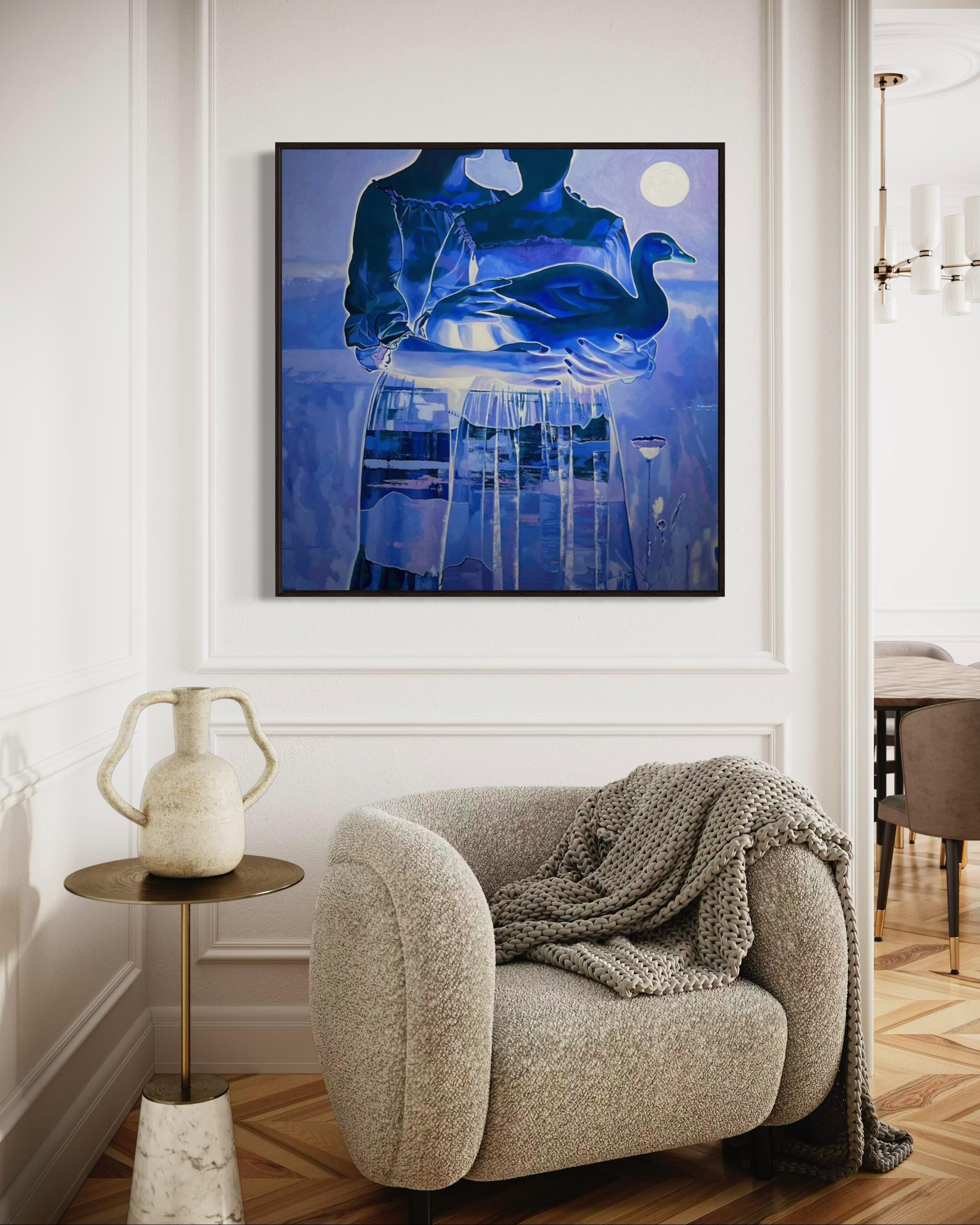 Generationen, 100х100 cm, Acryl  auf Leinwand im Angebot 3