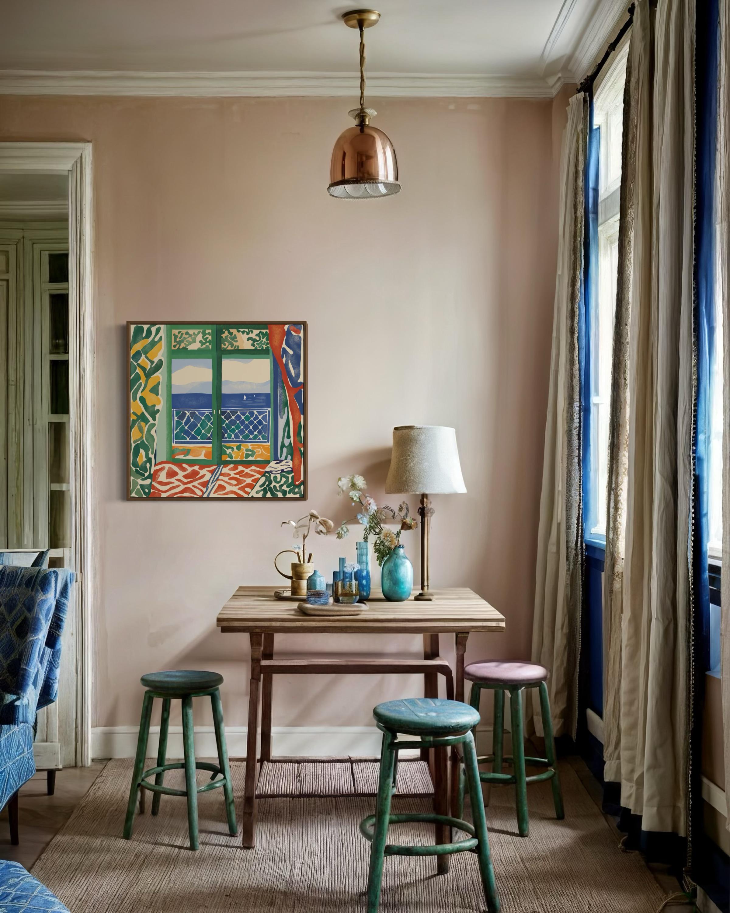 Sun in my room , 70x70cm, print on canvas.Edition 20 pcs. - Print by Nina Tsoriti