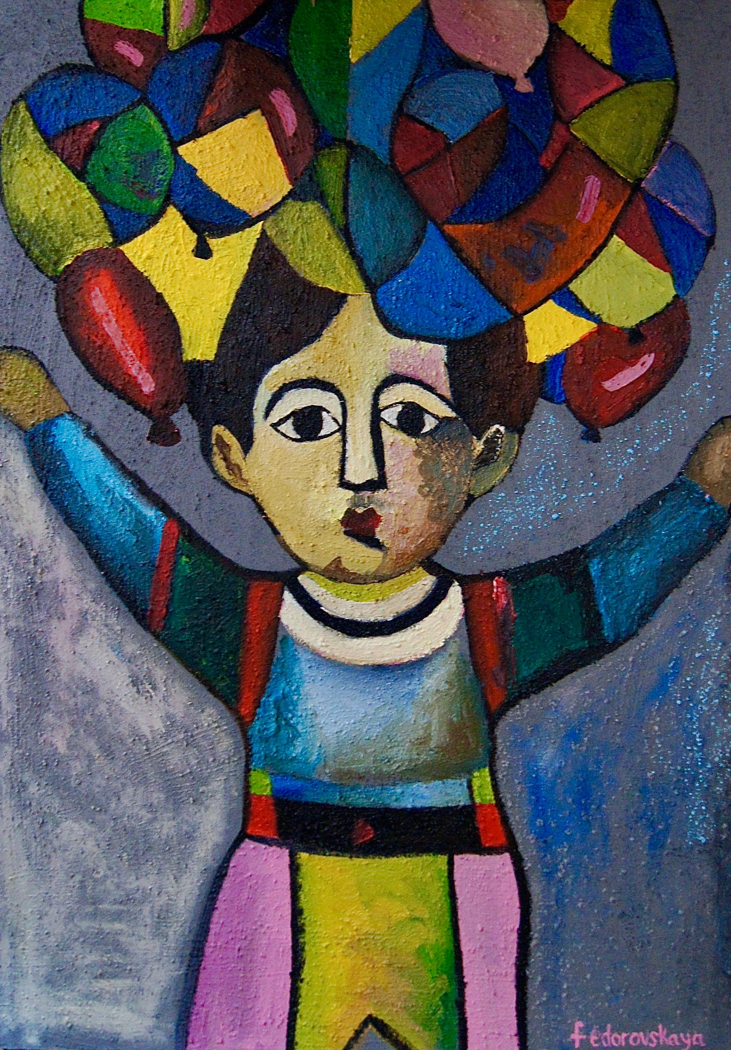 There will be a holiday, 60x40cm, Oil, Canvas, Sand - Art by Tanya Brodskaya