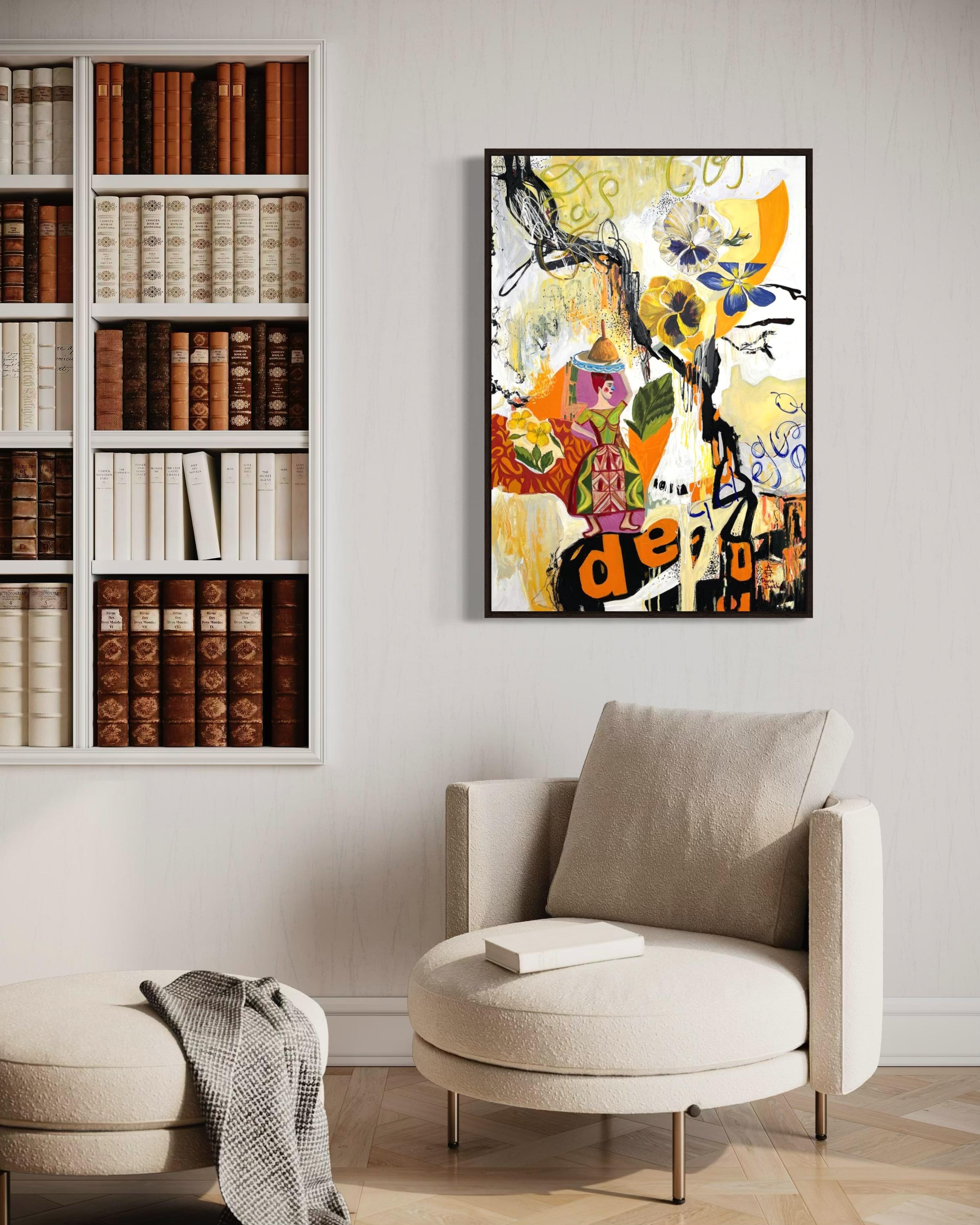   Toile « Poire du Maroc », techniques mixtes, 100 x 70 cm
L'œuvre est vendue sans cadre.