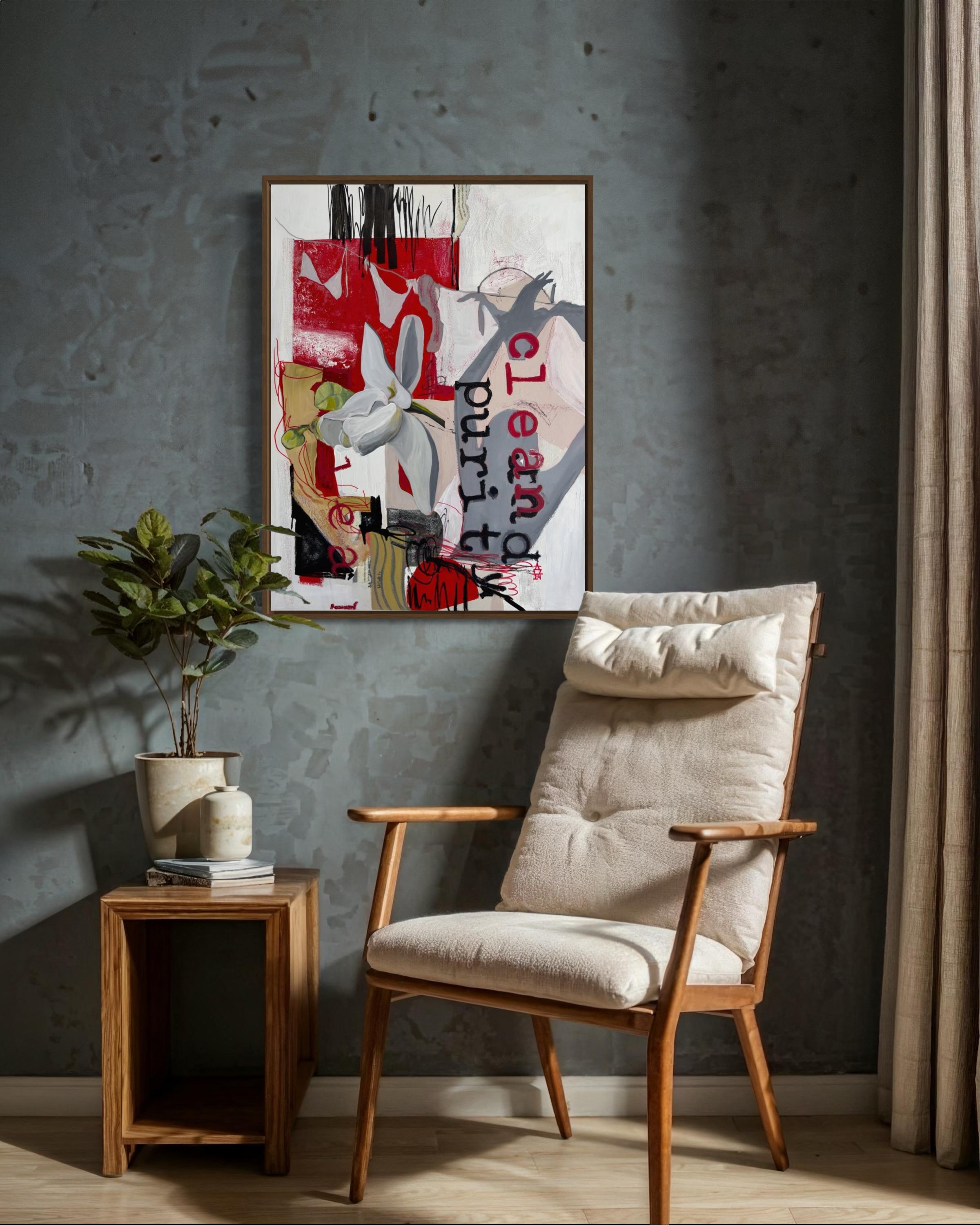 Toile « Purety », techniques mixtes, 60x80 cm
L'œuvre est vendue sans cadre.