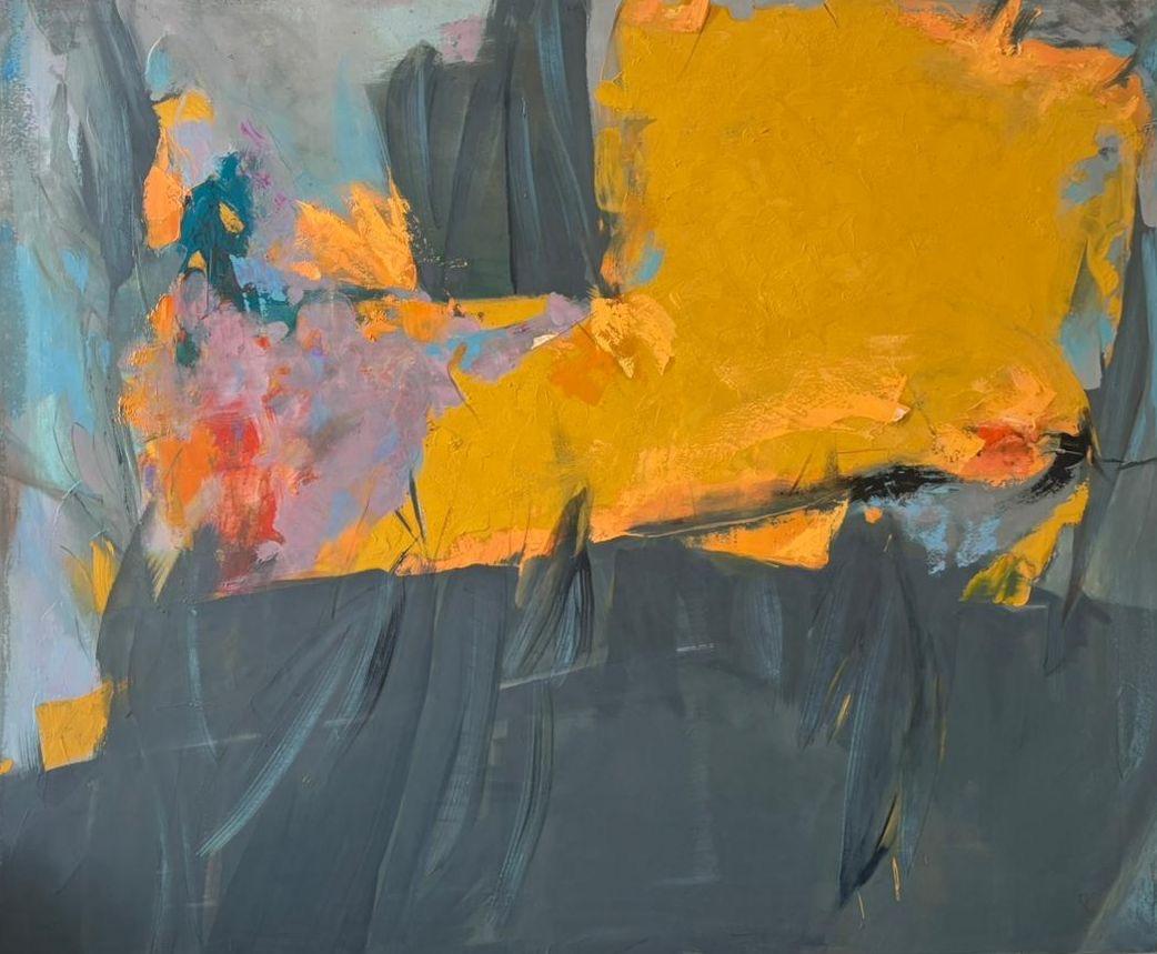 Paysage de montagne , 100x120cm, huile sur toile - Art de Zarina Biganti