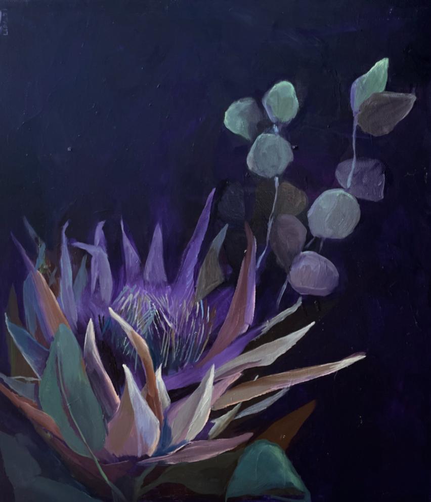 Proteo, 70x50cm, óleo sobre lienzo - Art de Lera Zimyatova