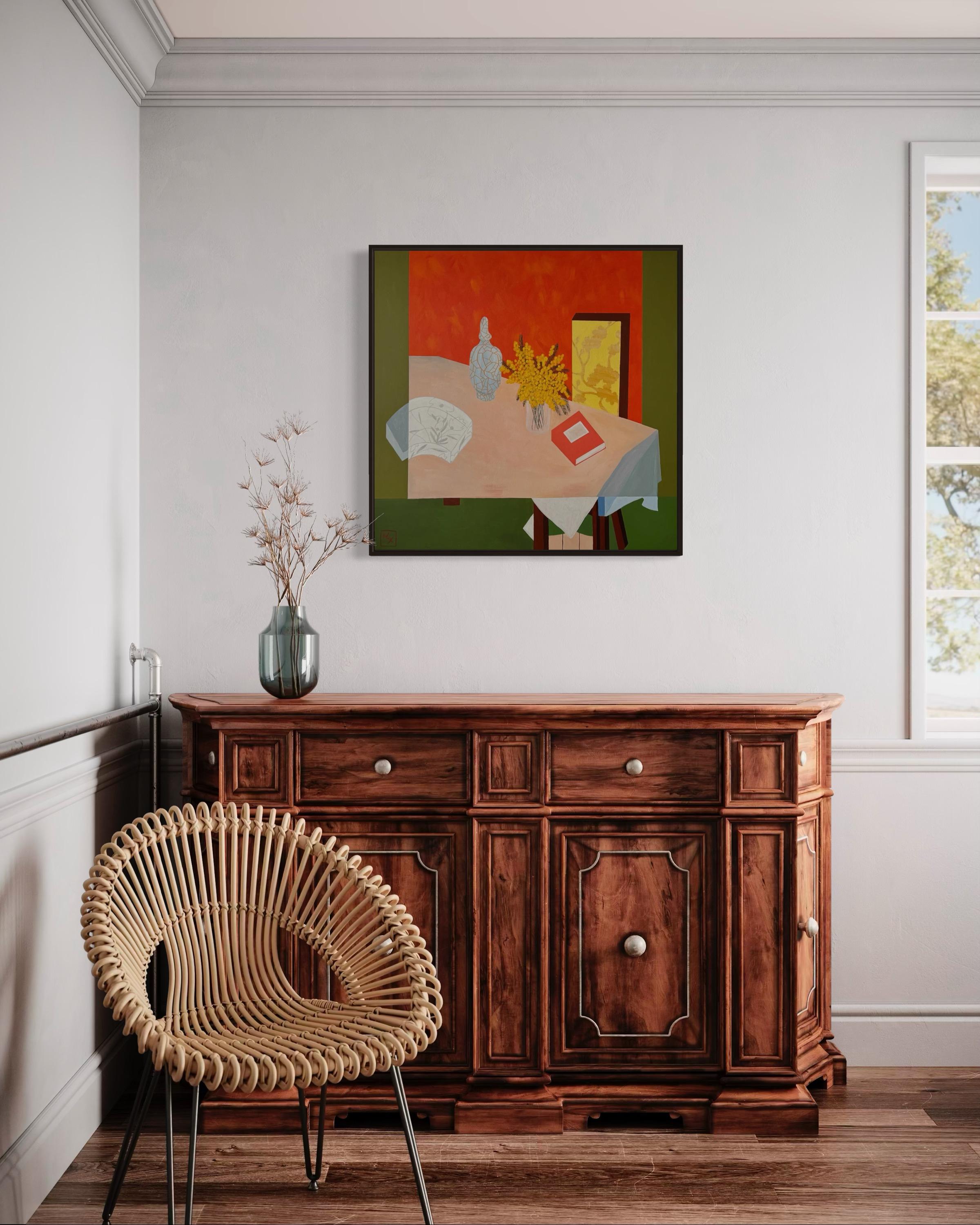 Nature morte, 80x80 cm, acrylique sur toile en vente 2