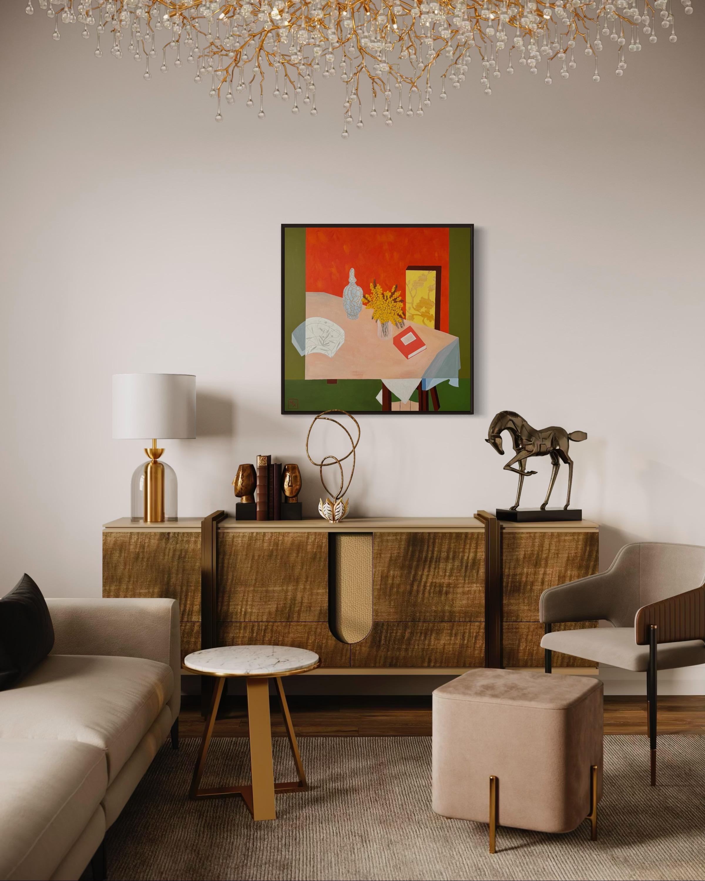 Nature morte, 80x80 cm, acrylique sur toile en vente 3