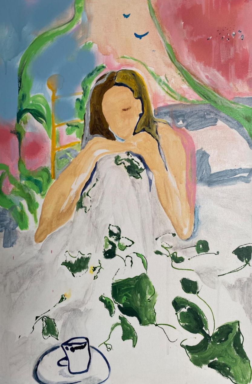Daydream, 60x40cm, acrylic, pastel, canvas - Art by Alexandra Strogonova