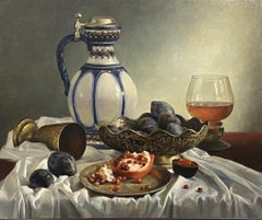 Soirée, dessert, 50x60 cm, huile sur toile