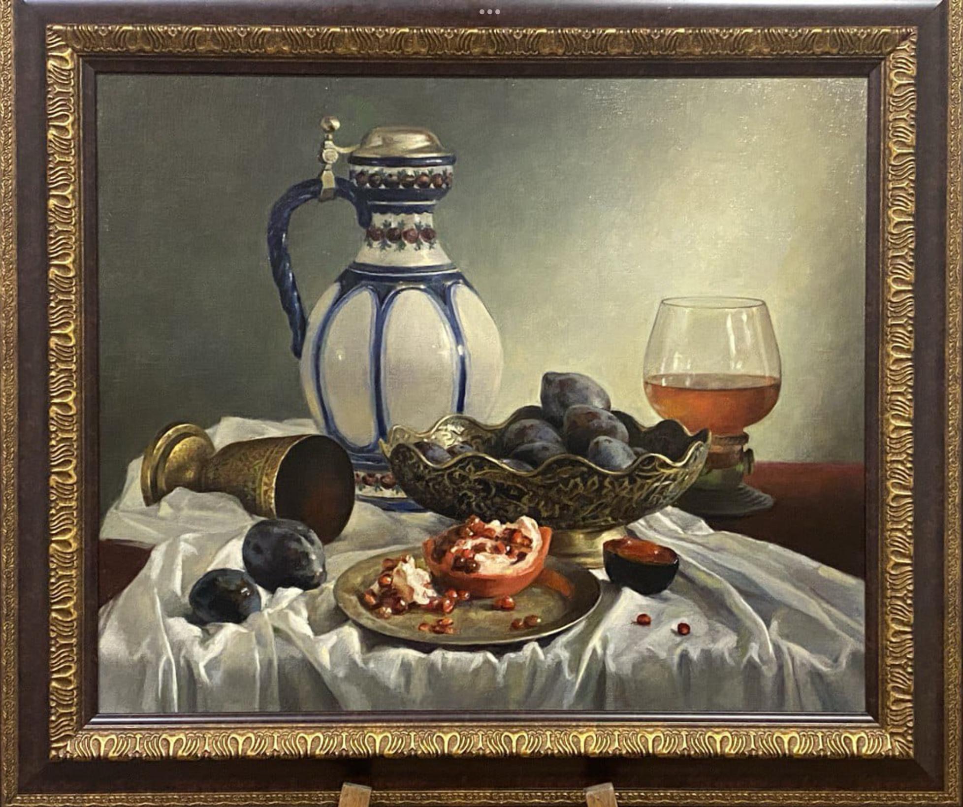 Tarde, postre, 50x60 cm, óleo sobre lienzo - Art de Alexander Kanukov