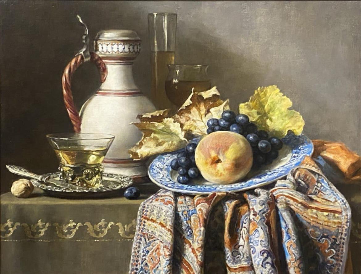 Nature morte aux raisins, 50x65cm, huile sur toile