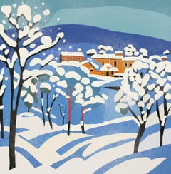 Christmas evening , 70x70cm, print on canvas.Edition 20 pcs.