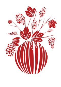 Nature morte rouge, 62x43cm, impression sur toile, édition 20 pcs.