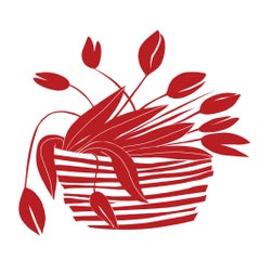 Nature morte rouge, 50x50cm, impression sur toile, édition 20 pcs.