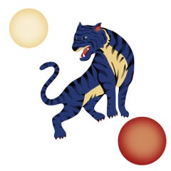 Sun and moon , 90x90cm, print on canvas.Edition 20 pcs.
