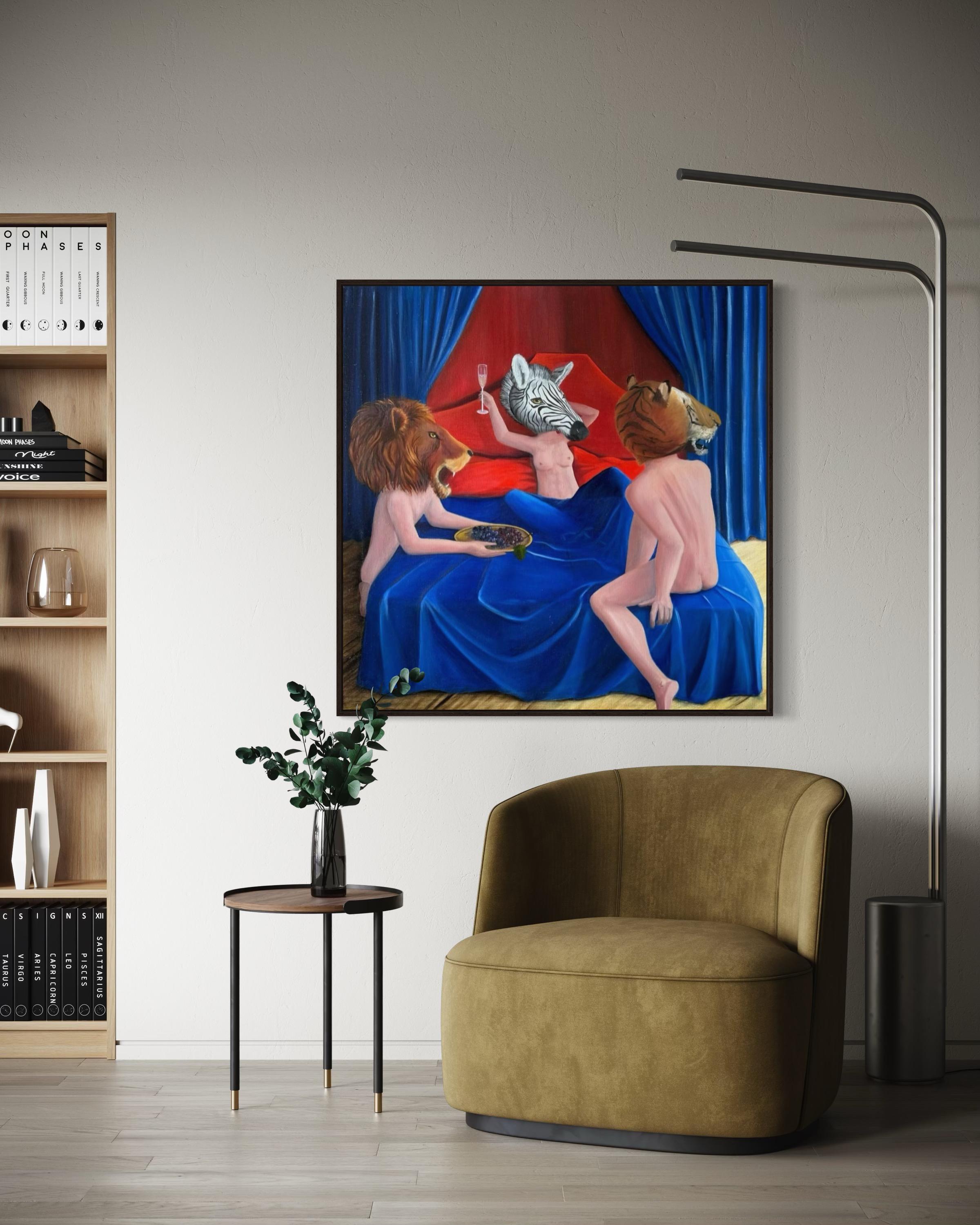 N190, 100x100cm, huile sur toile en vente 2