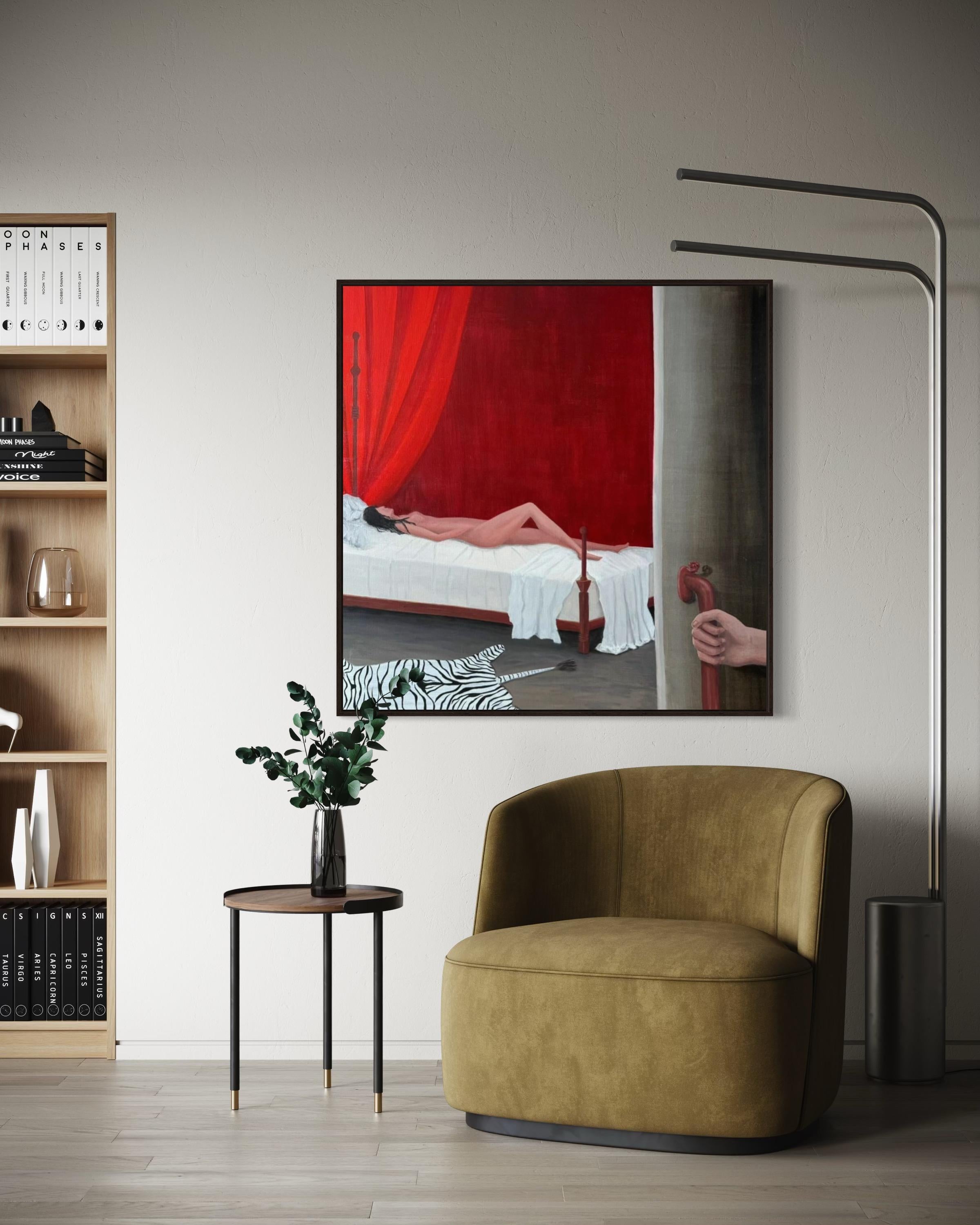 N201, 100x100cm, huile sur toile en vente 2