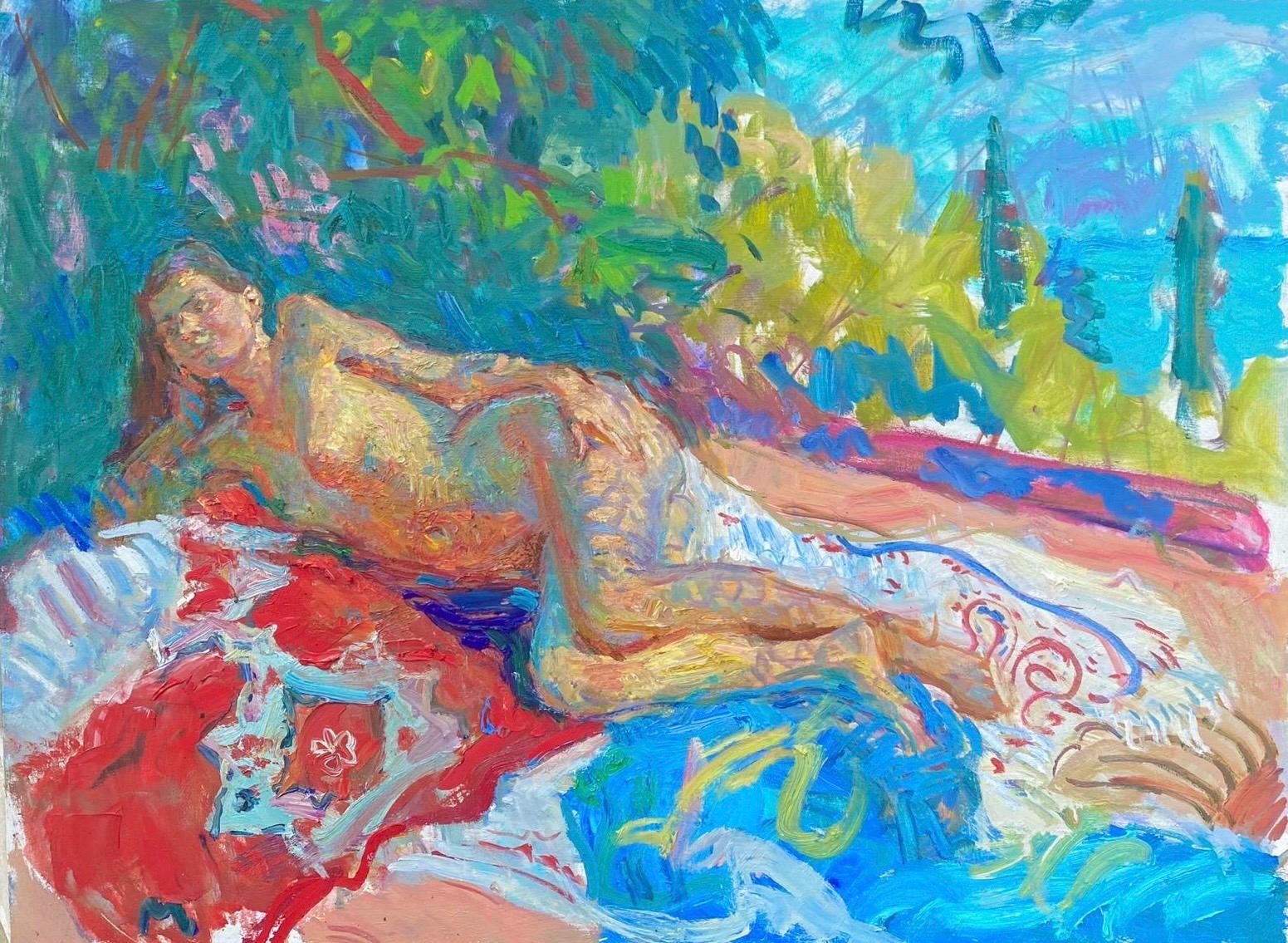 riposo a mezzogiorno, 60x79 cm, olio su tela