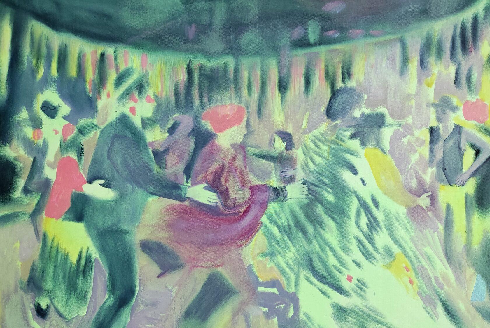 Bewegung, 70x100 cm, Öl/Leinwand