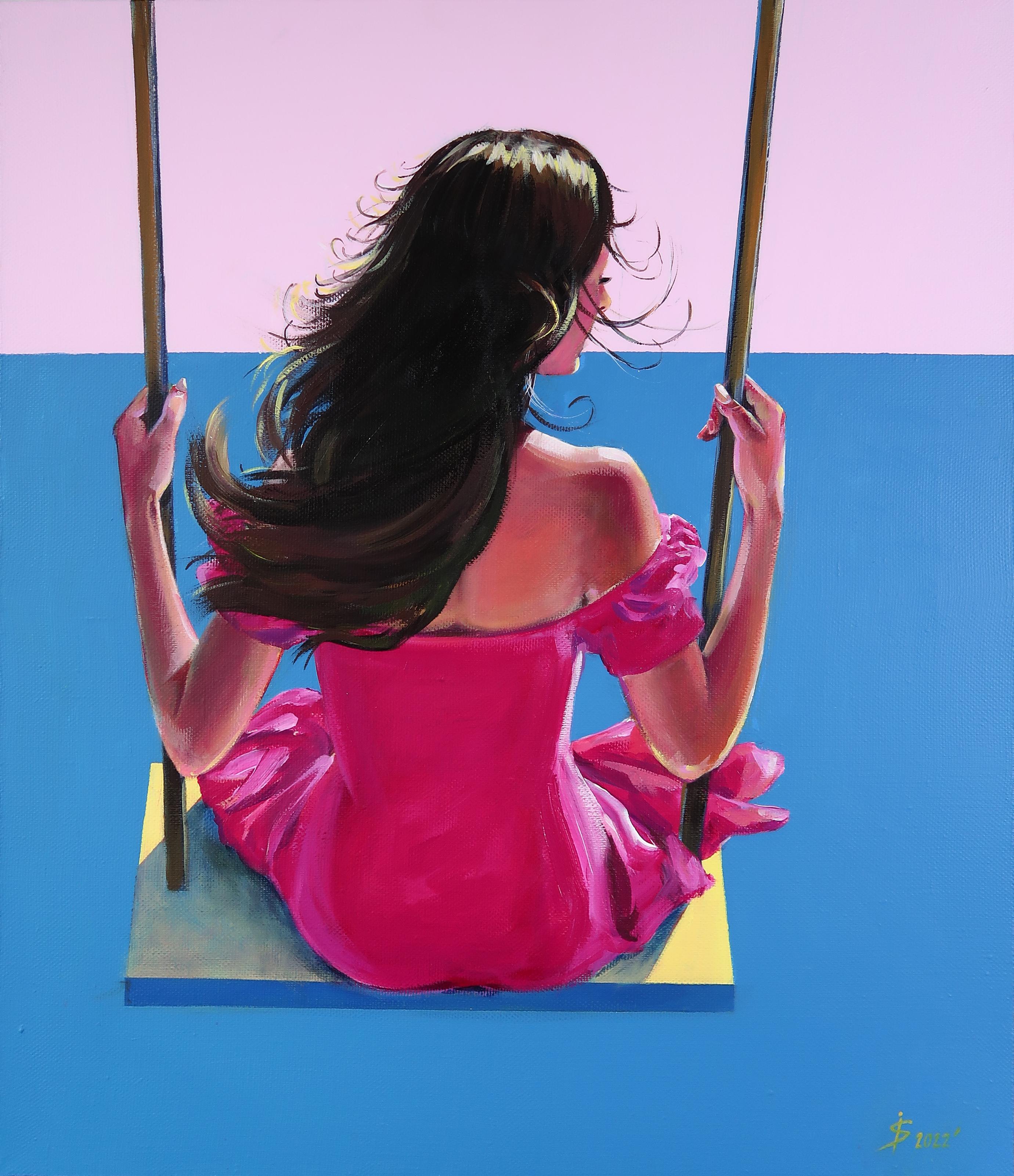 Angel, 70x60cm, Acryl/Leinwand – Art von Svetlana Iskoskikh