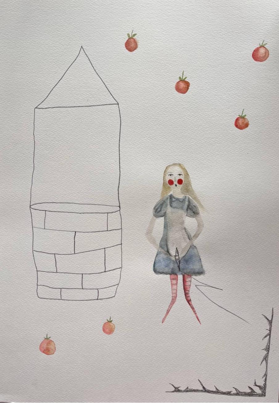 Mistress Blizzard, 40x30 cm, Acquerello, carta, matita