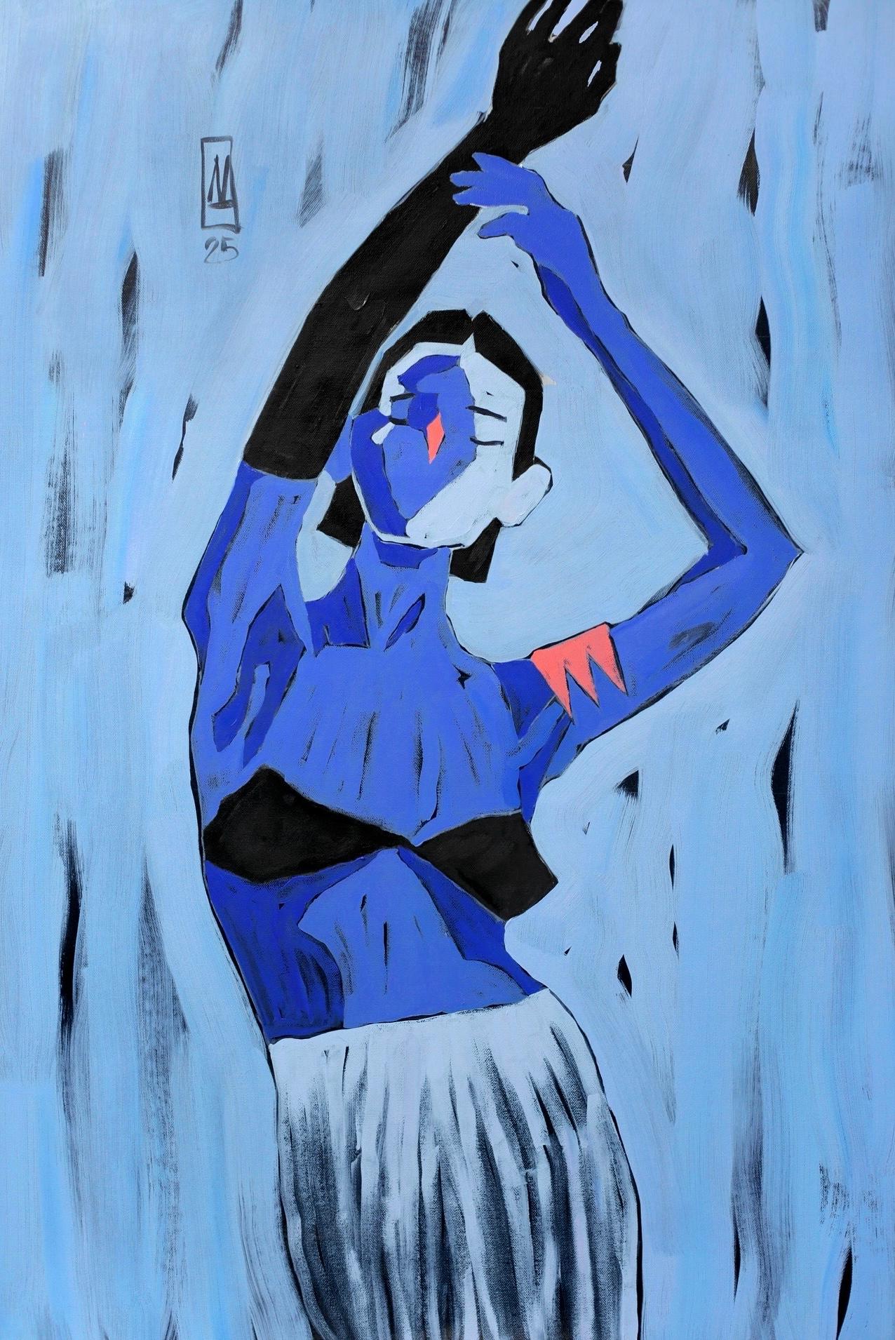 Deep down , 120x80cm, huile sur toile - Art de Anastasiia Danilenko