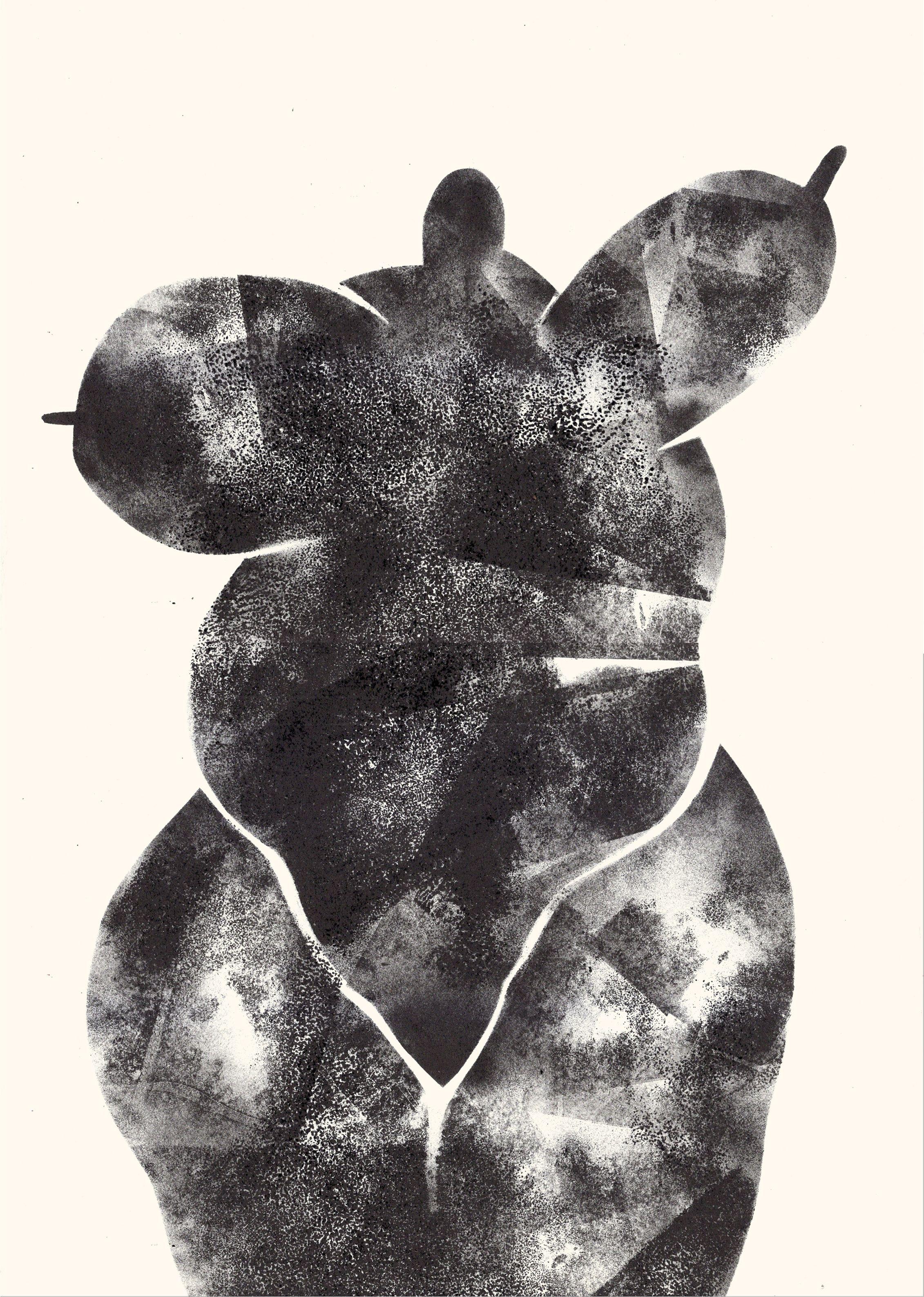Geprägt, 42 x 29,7 cm, Papier/Gedruckte Tinte, geprägt – Art von Tasya Vasilkova