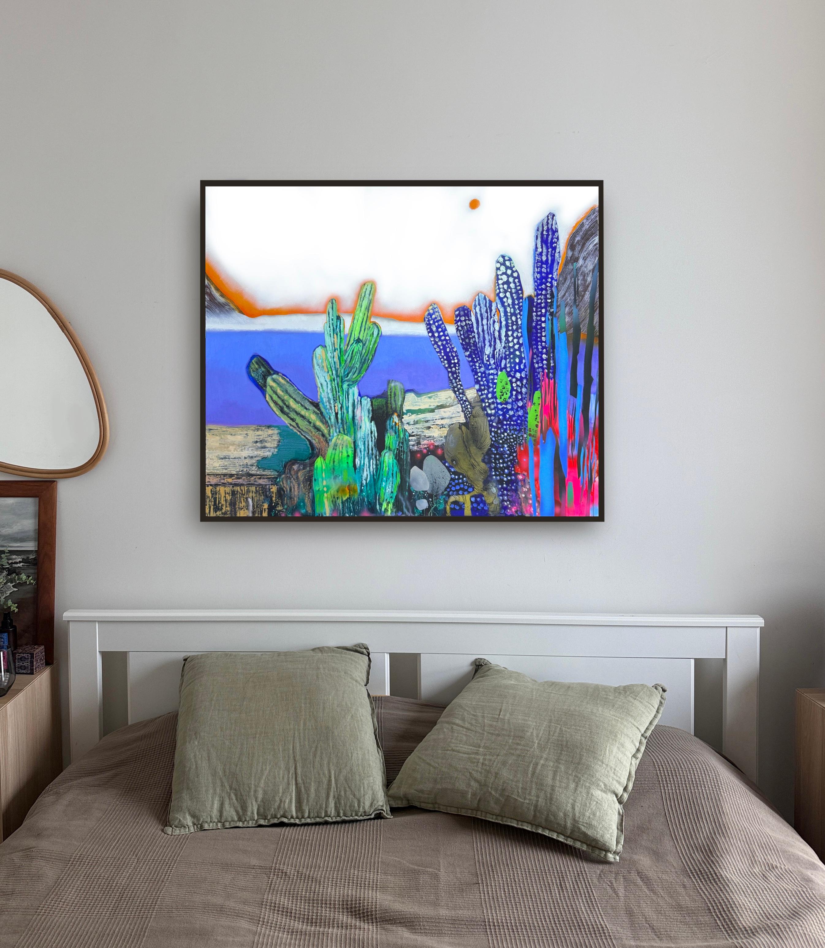 Teich, 100x120 cm, Acryl  auf Leinwand (Zeitgenössisch), Art, von Elizeveta Pugacheva