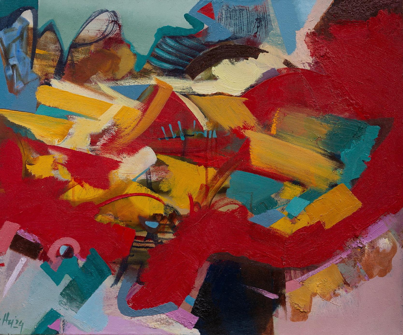 Vallée rouge, 50x60cm, huile sur toile