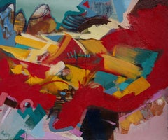 Vallée rouge, 50x60cm, huile sur toile