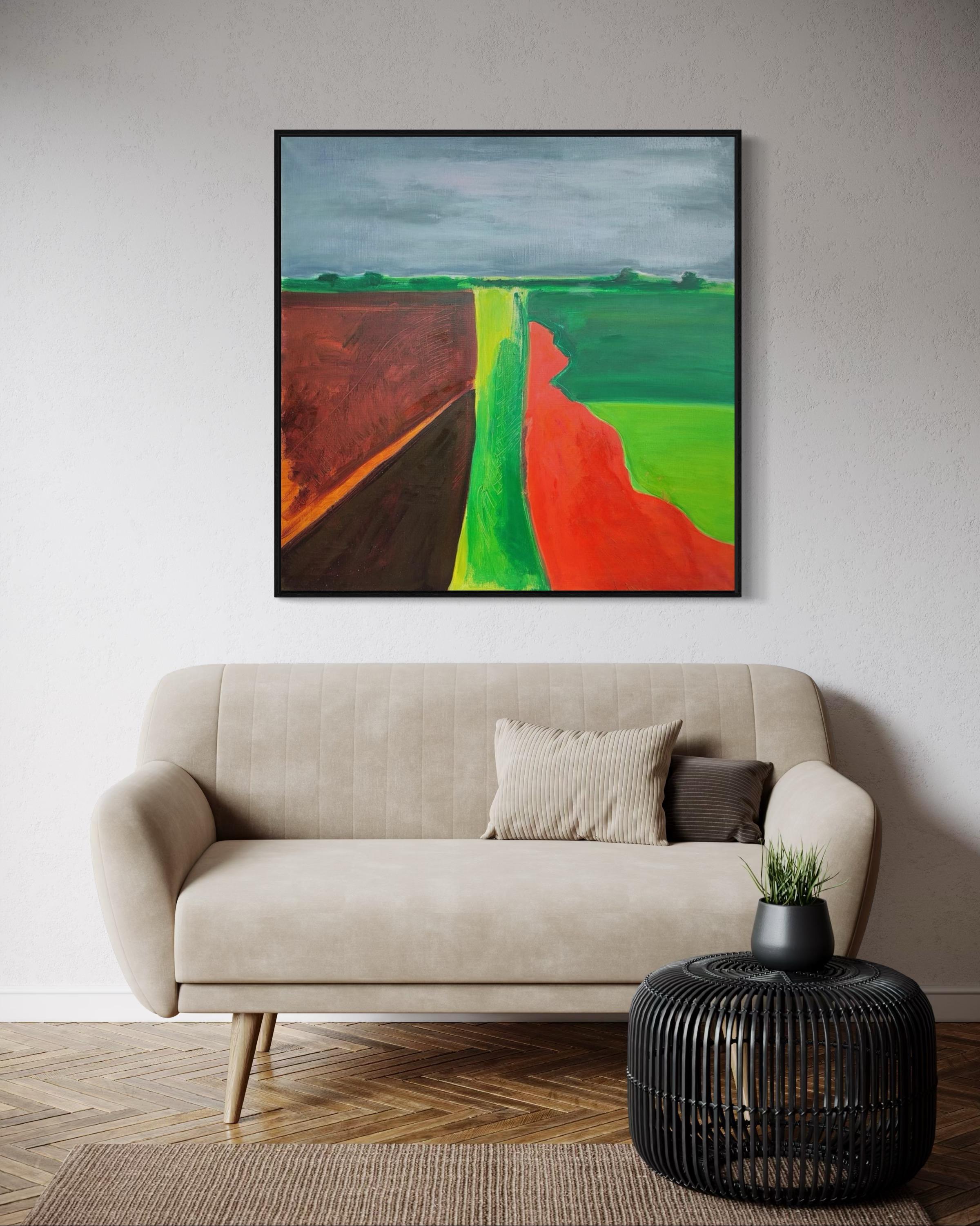 View of the forest , 100x100 cm, oil, canvas For Sale 1
