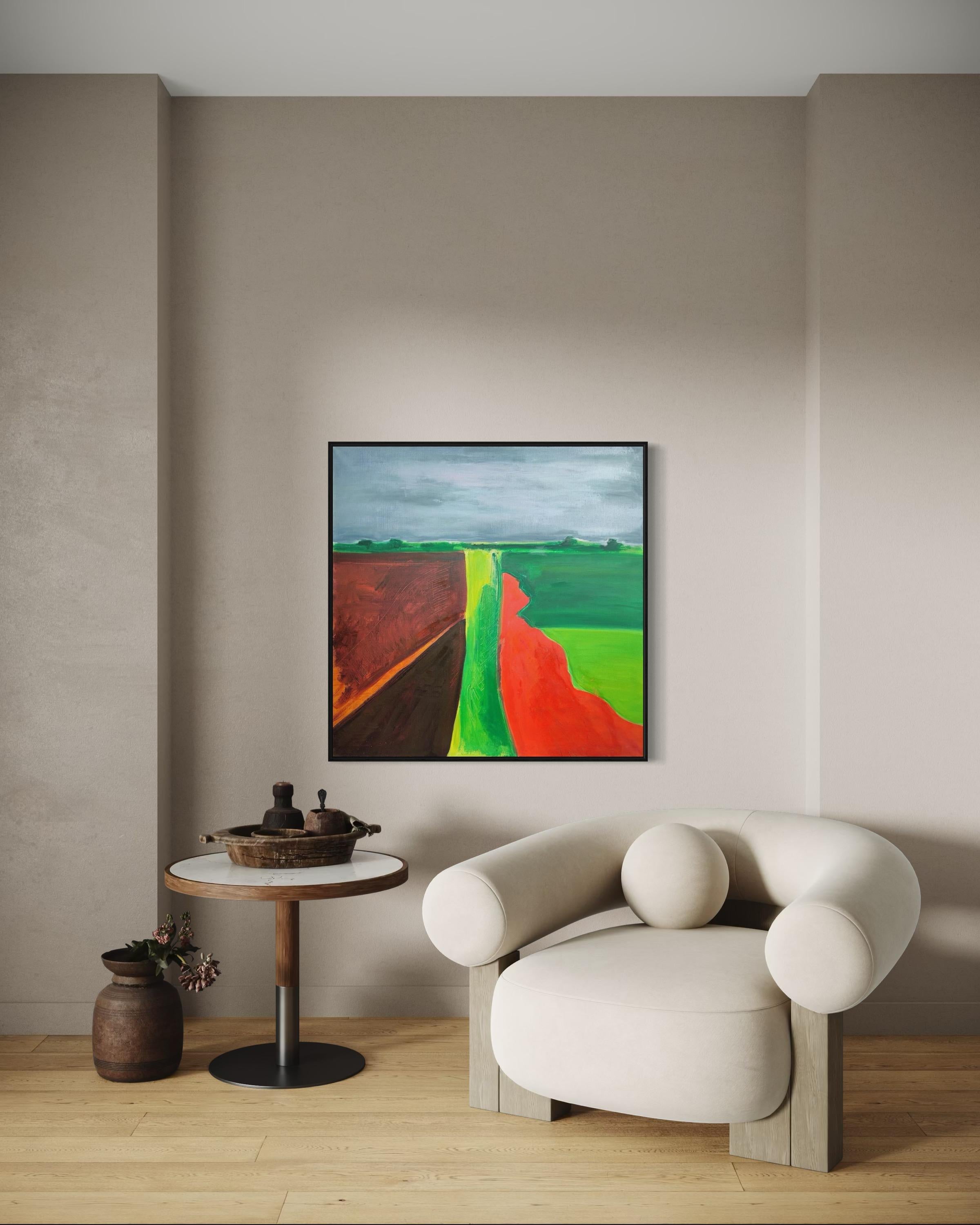 View of the forest , 100x100 cm, oil, canvas For Sale 2