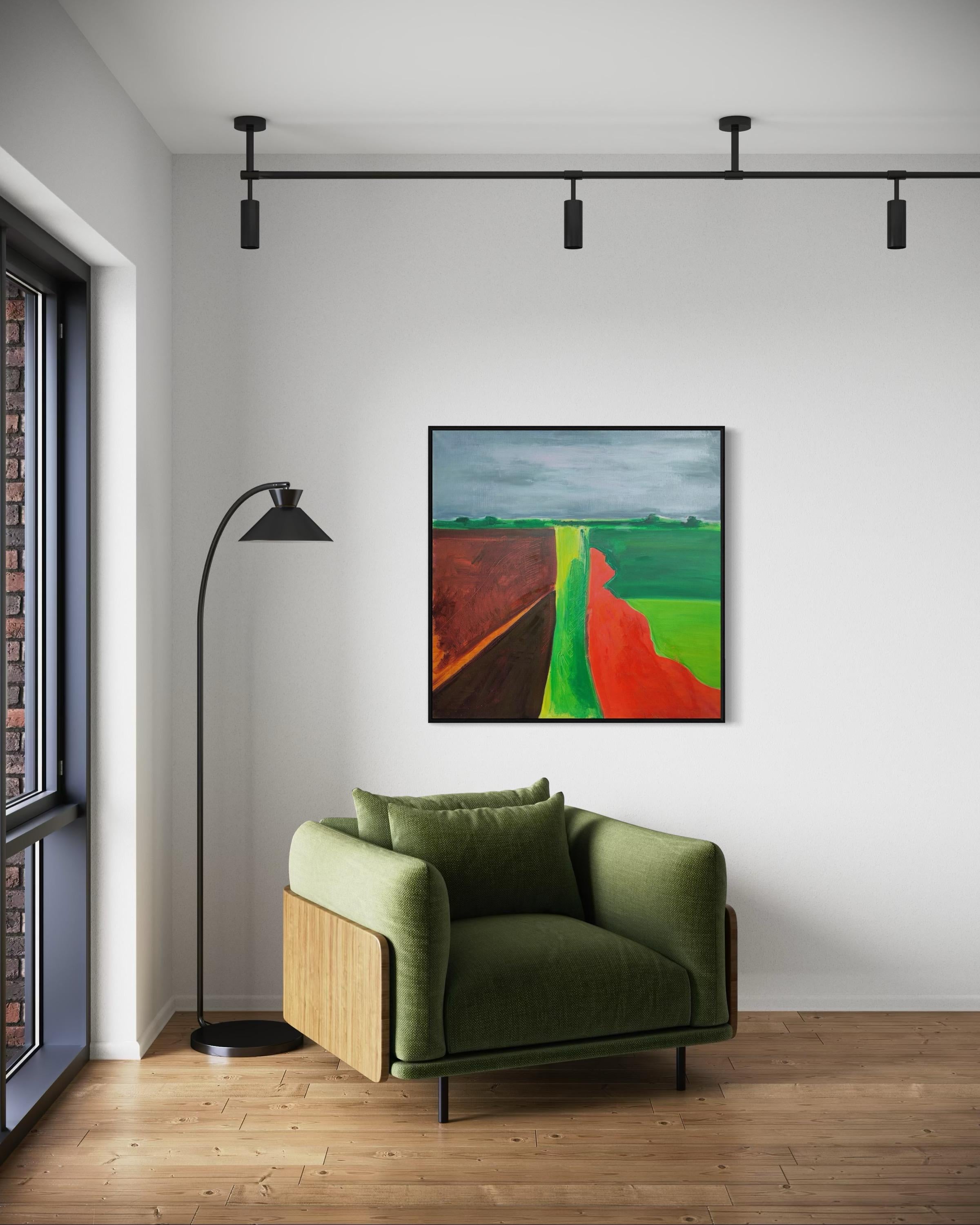 View of the forest , 100x100 cm, oil, canvas For Sale 3