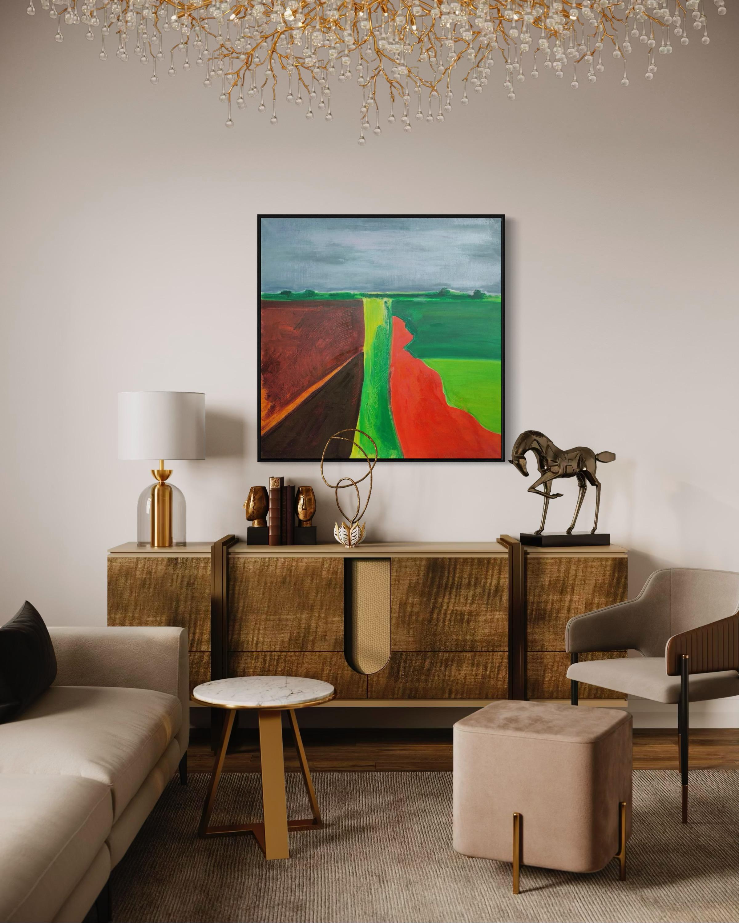 View of the forest , 100x100 cm, oil, canvas For Sale 4