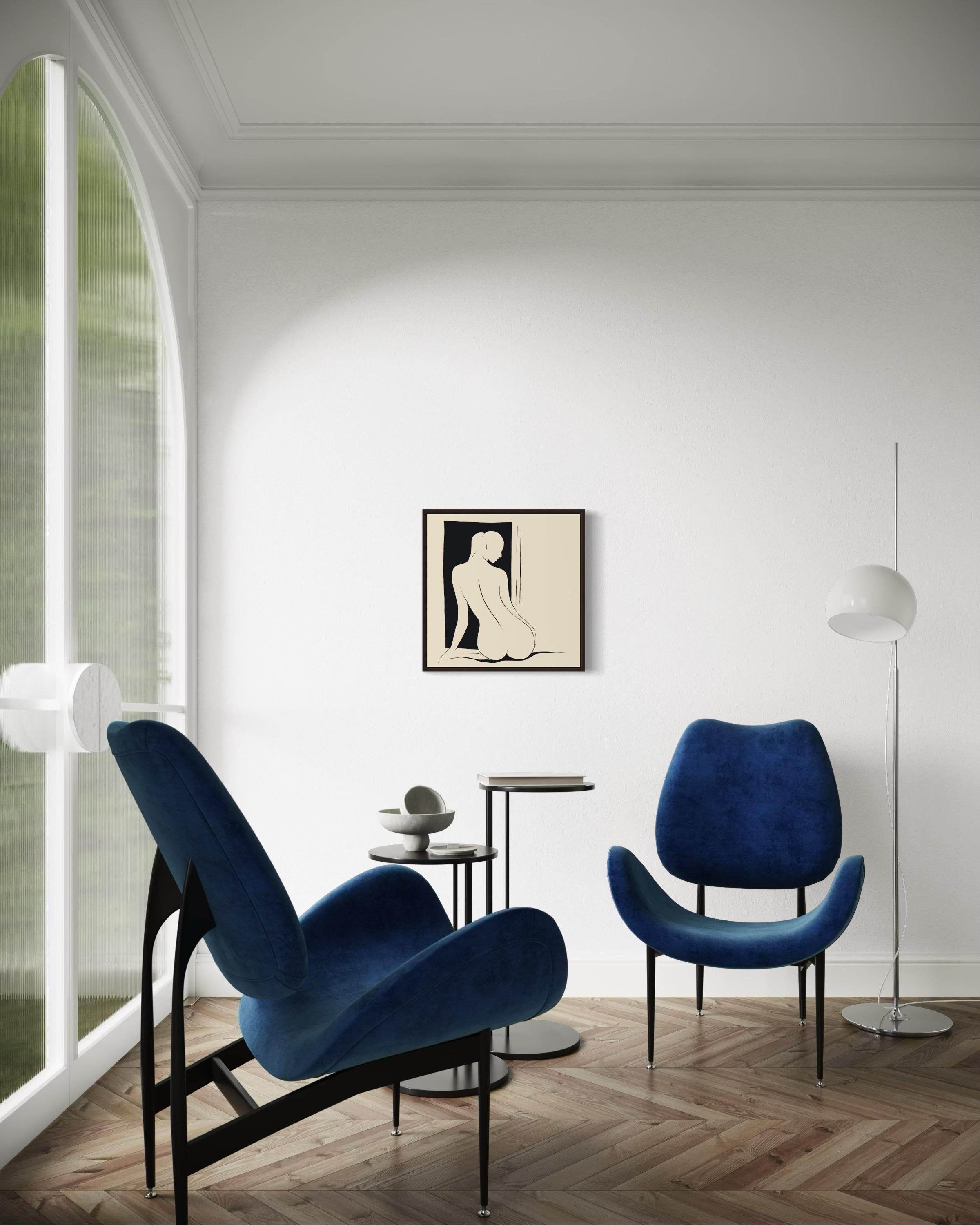 Akt, 50x50cm, Druck auf Leinwand, Auflage 20 Stück. im Angebot 1