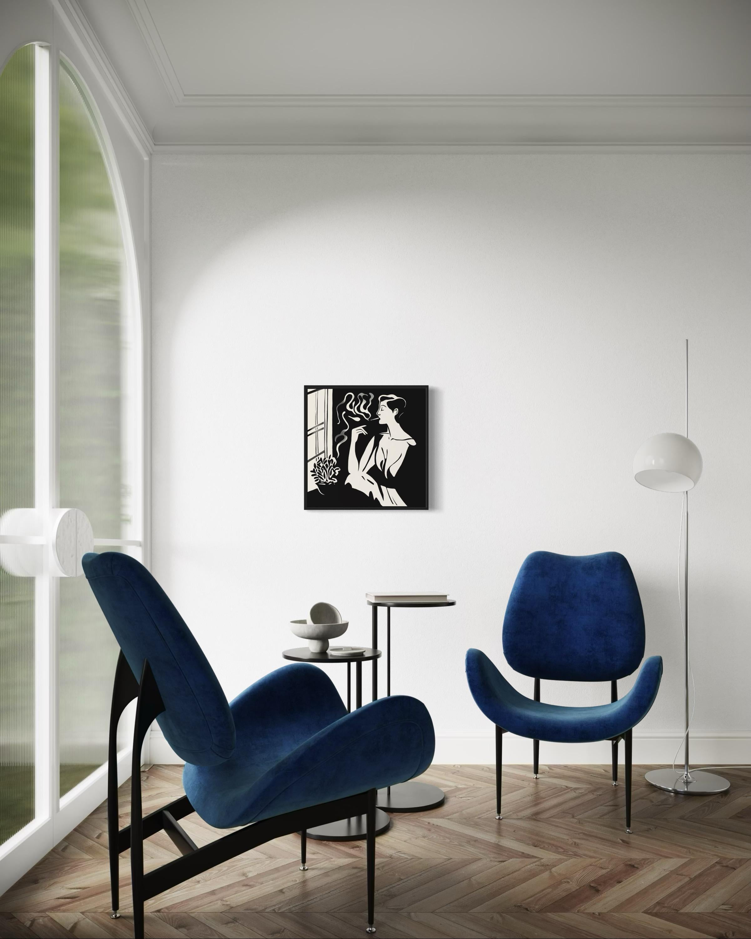 Smoking , 50x50cm, Druck auf Leinwand. Auflage 20 Teile. im Angebot 1
