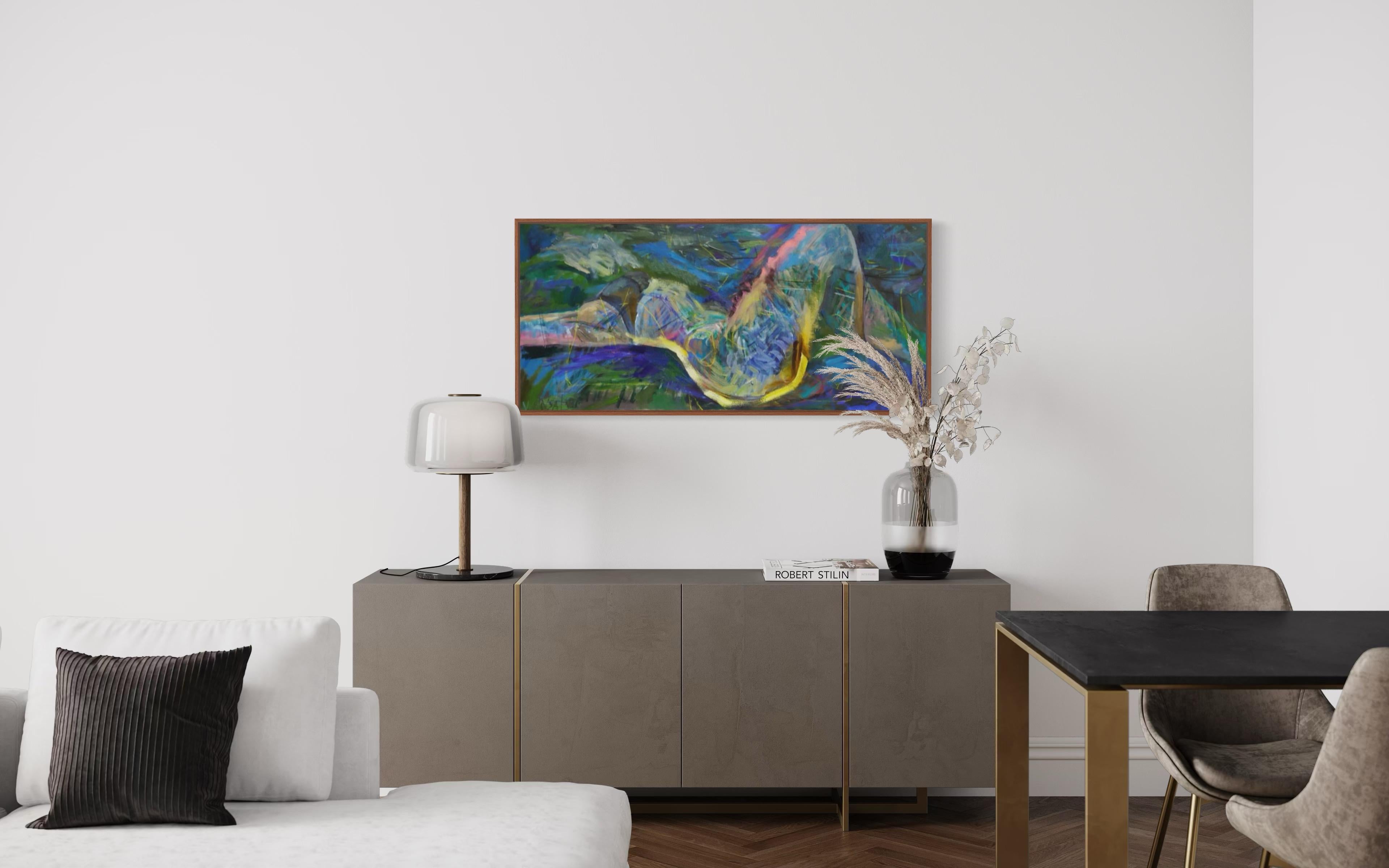Greene, 55x120 cm, acrilico su tela in vendita 2