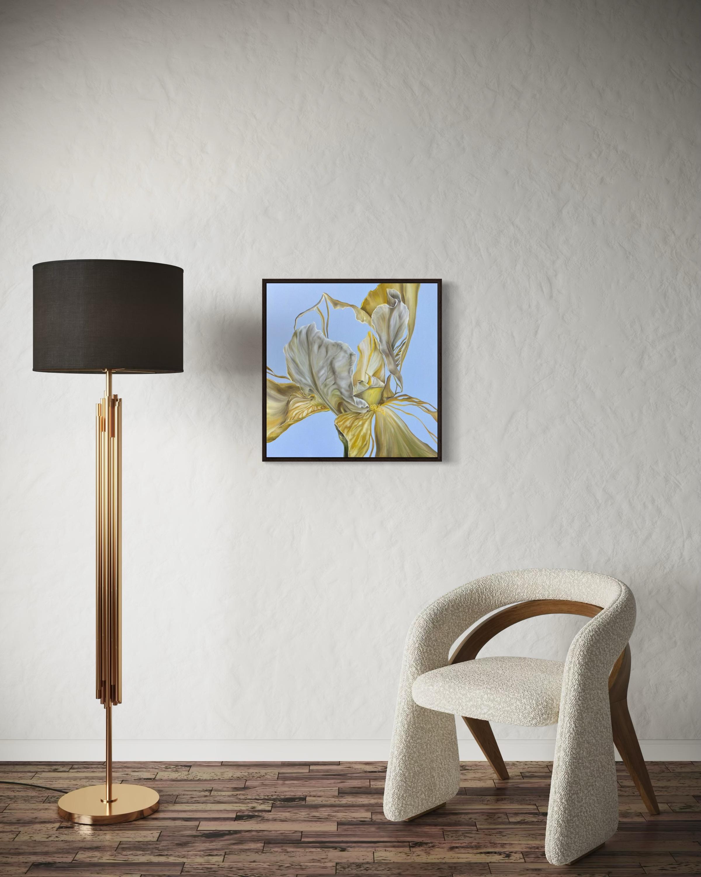 On the wings of golden winds, 60x60 cm, oil on canvas For Sale 1