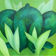Green, 80x80cm, oil on canvas