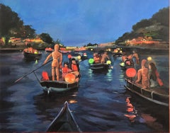 Flashlights, 70x100cm, oil on canvas