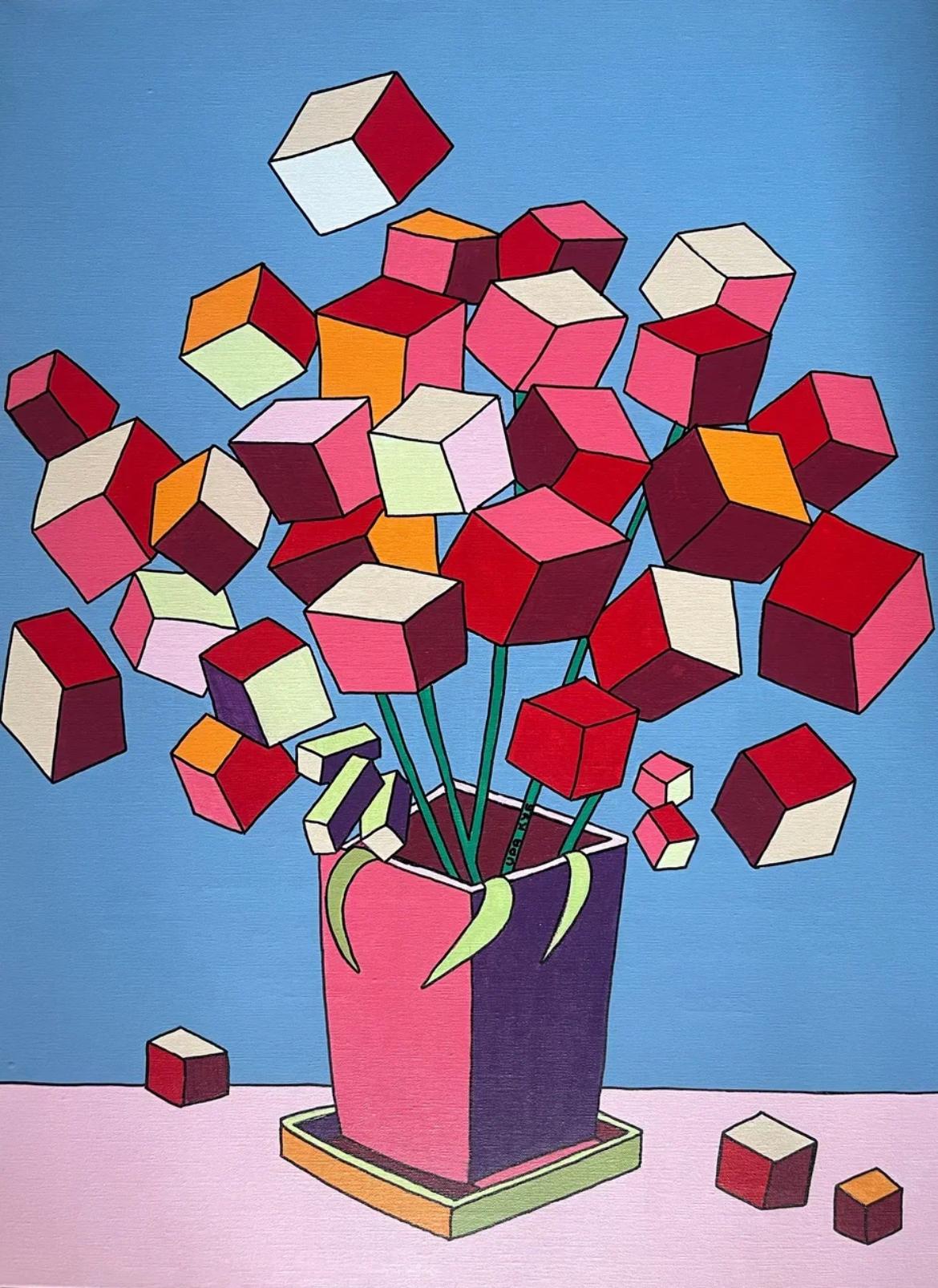 Ira Kub Figurative Painting - Bouquet, 80x60cm, acrylic on canvas