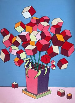 Blumenstrauß, 80x60cm, Acryl auf Leinwand