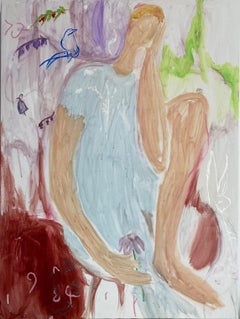 Interior profundo , 80x60cm, acrílico, pastel, lienzo