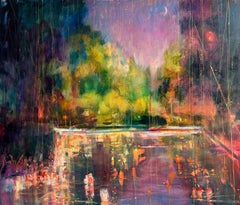 Étang. 100x120cm. Huile, toile