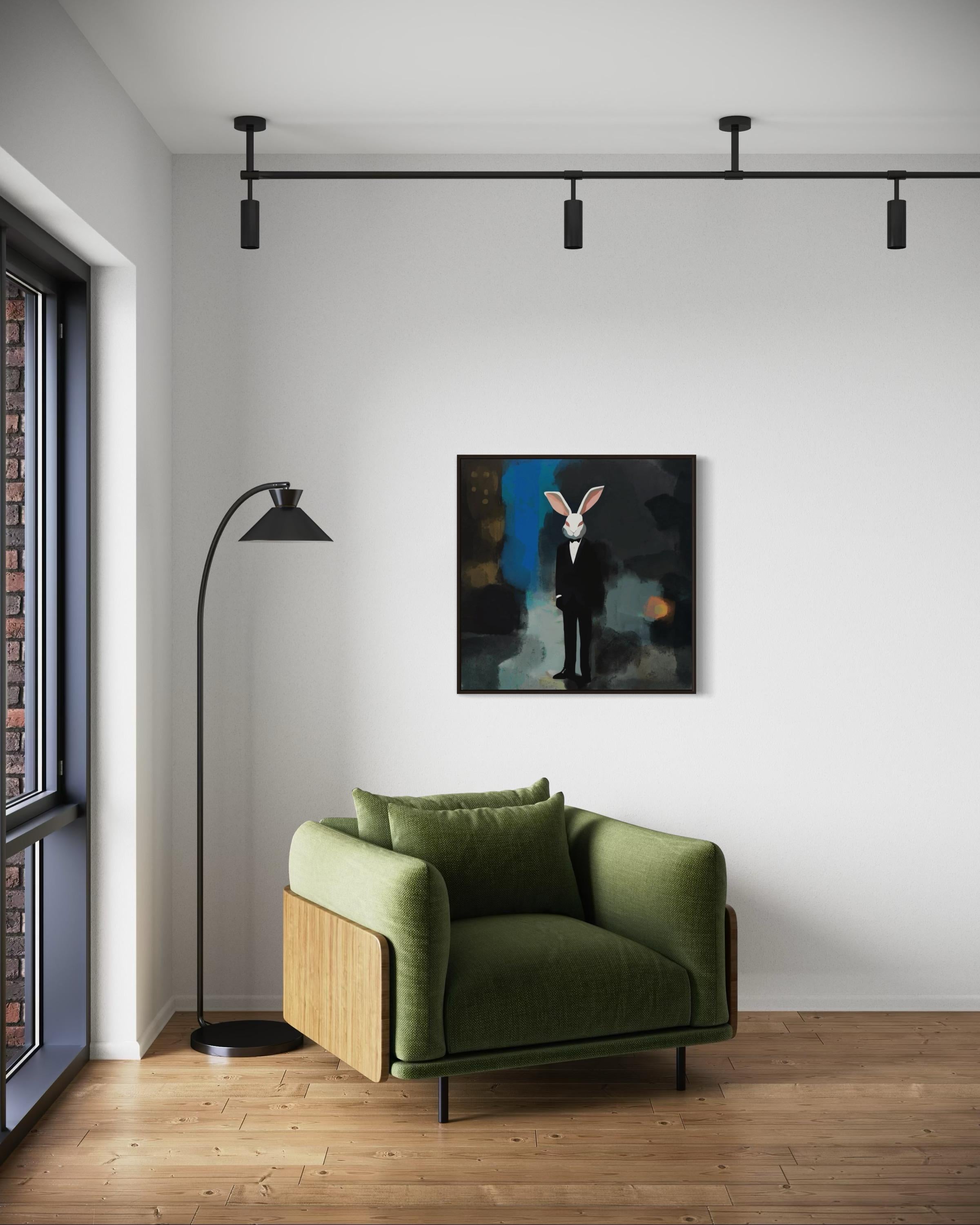 Quel masque portez-vous ? 80x80cm, impression sur toile.édition de 20 pièces en vente 1