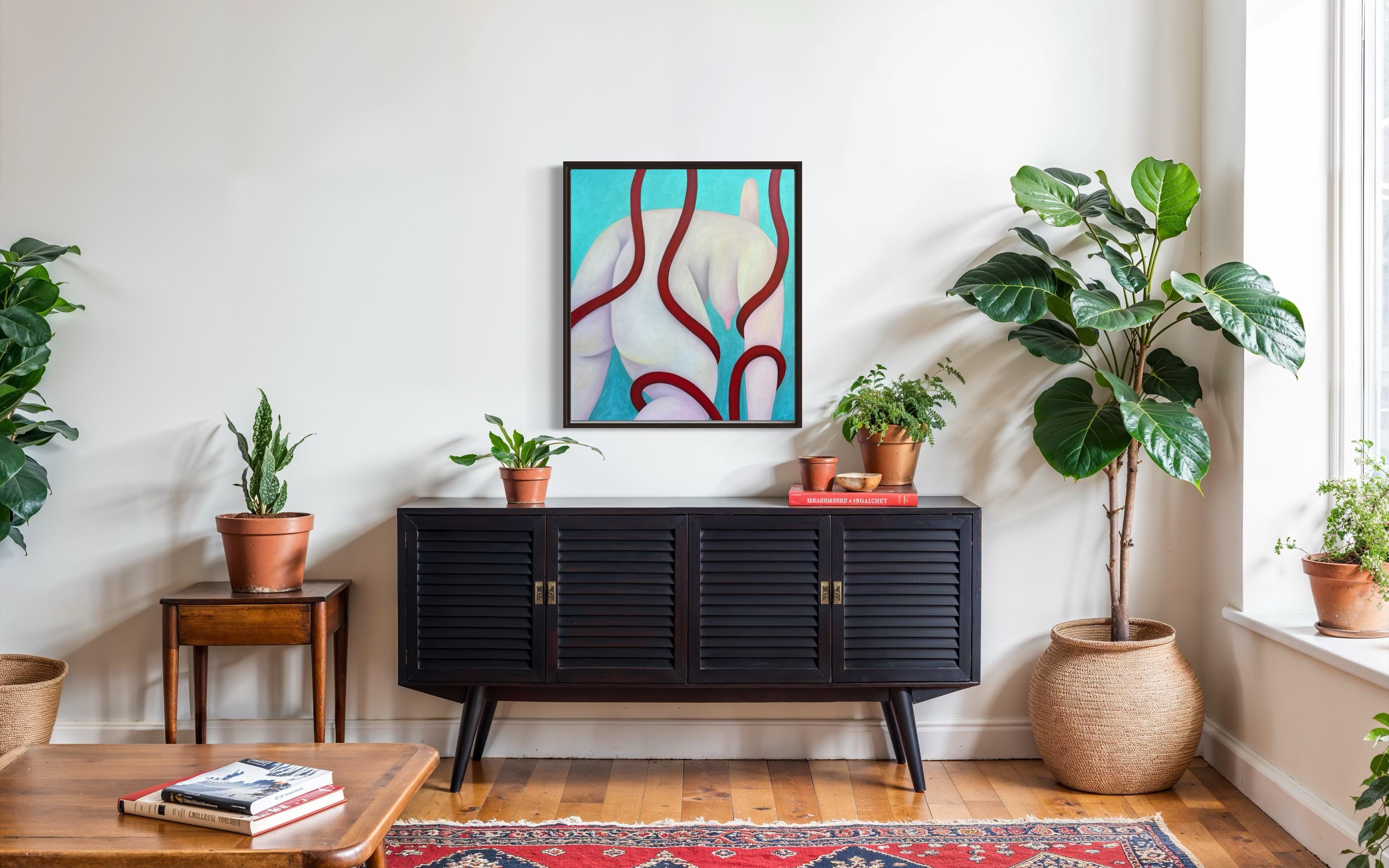 Sous l'eau, 90x80cm, huile sur toile en vente 6